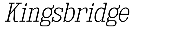 Kingsbridge font preview